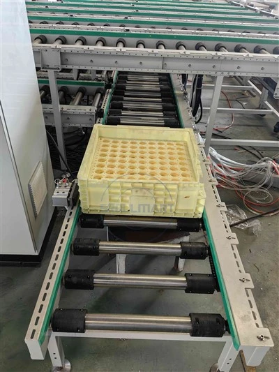 Transportador de rodillos para transportador de ensamblaje de batería
